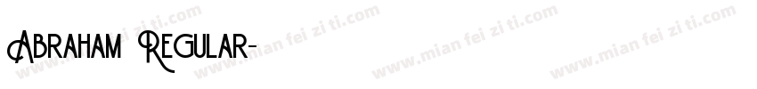 Abraham Regular字体转换